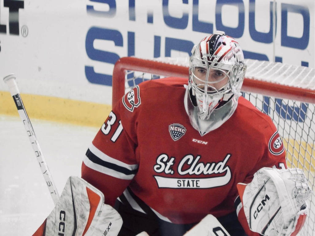 2021 St. Cloud State University Huskies Men's White Hockey Jersey (Small)